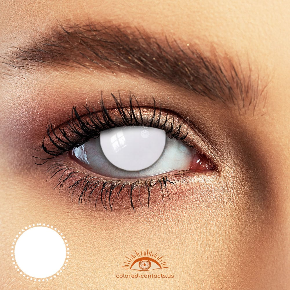 Blind White Halloween Contacts - Ccus Eyewear · Premium Colored Contacts Blind White Halloween Contacts
