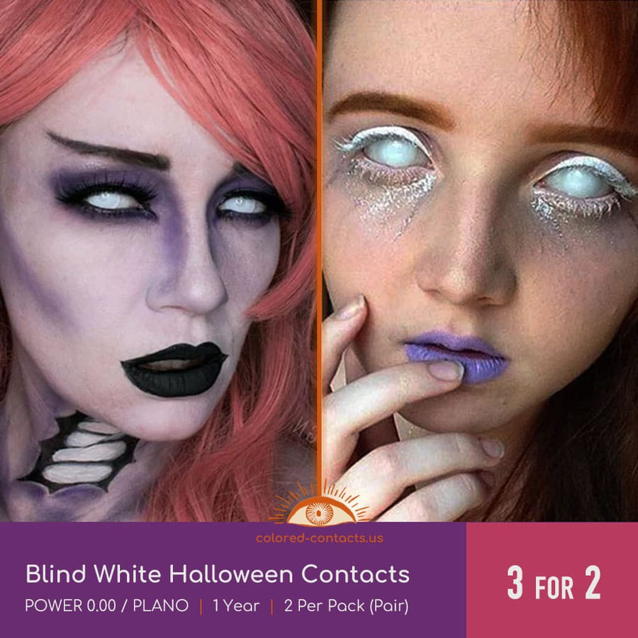 Blind White Halloween Contacts