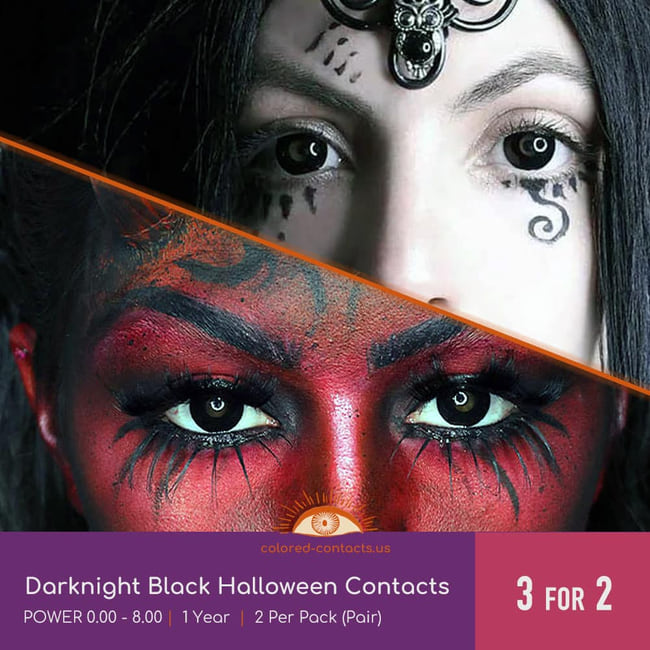 Sao : Kirigaya Kazuto Cosplay Contact Lenses - Ccus Eyewear · Premium Colored Contacts Darknight Black Halloween Contacts