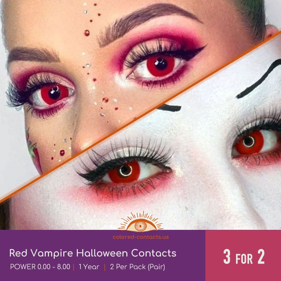 Red Vampire Halloween Contacts