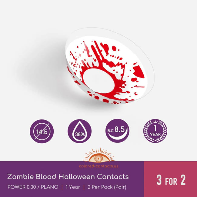 Zombie Blood Halloween Contacts