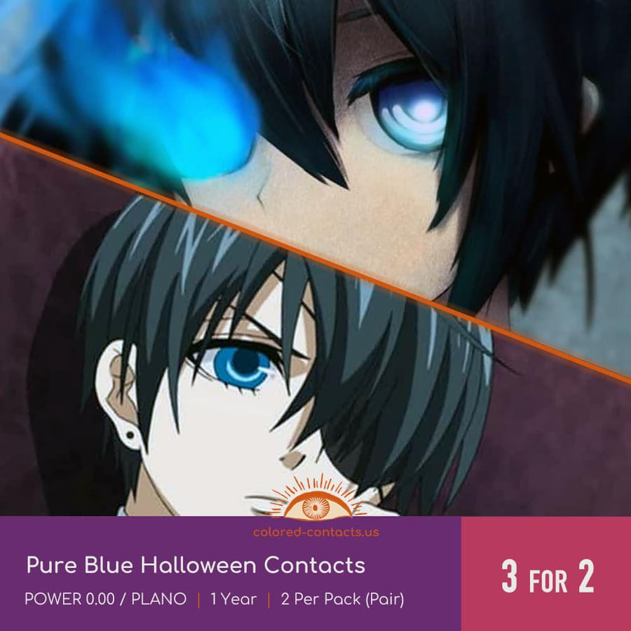 Pure Blue Halloween Contacts - Ccus Eyewear · Premium Colored Contacts Pure Blue Halloween Contacts