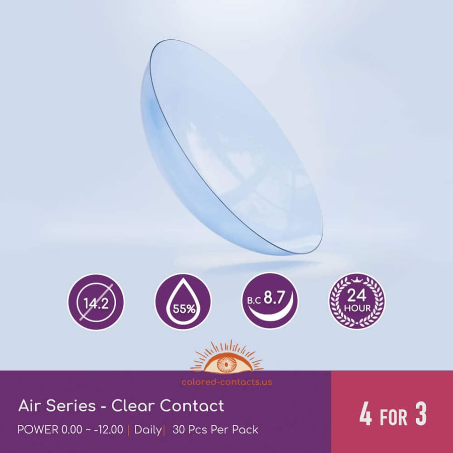 Clear Contacts - Daily Disposable 30Pcs - Ccus Eyewear · Premium Colored Contacts Air Series Clear Contacts