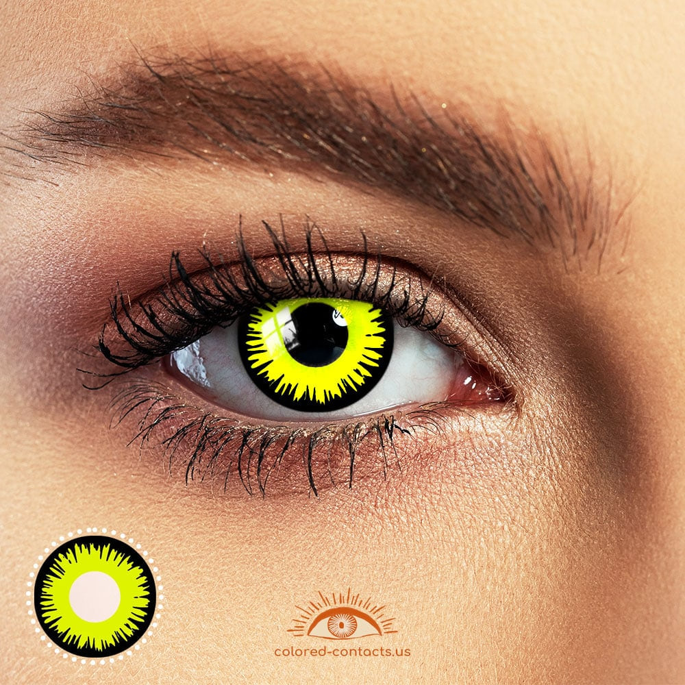 Yellow Rays Halloween Contacts
