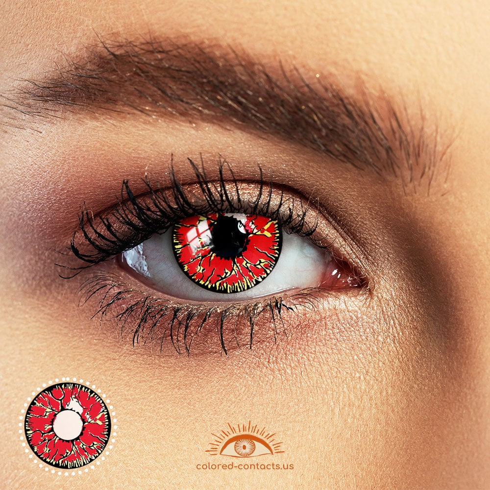 Classic Red Vampire Halloween Contacts - Ccus Eyewear · Premium Colored Contacts Classic Red Vampire Halloween Contacts