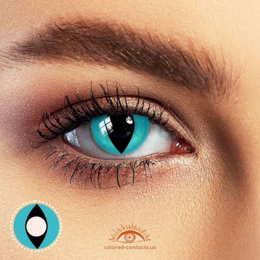 Blue Cat Eye Halloween Contacts