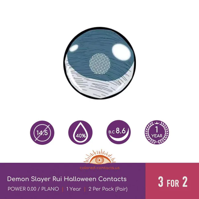 Demon Slayer Rui Halloween Contacts