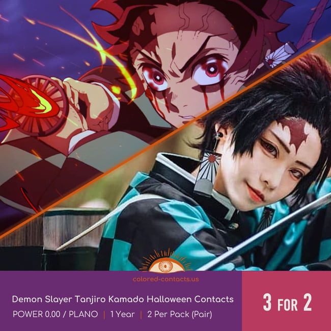 Demon Slayer Tanjiro Kamado Halloween Contacts