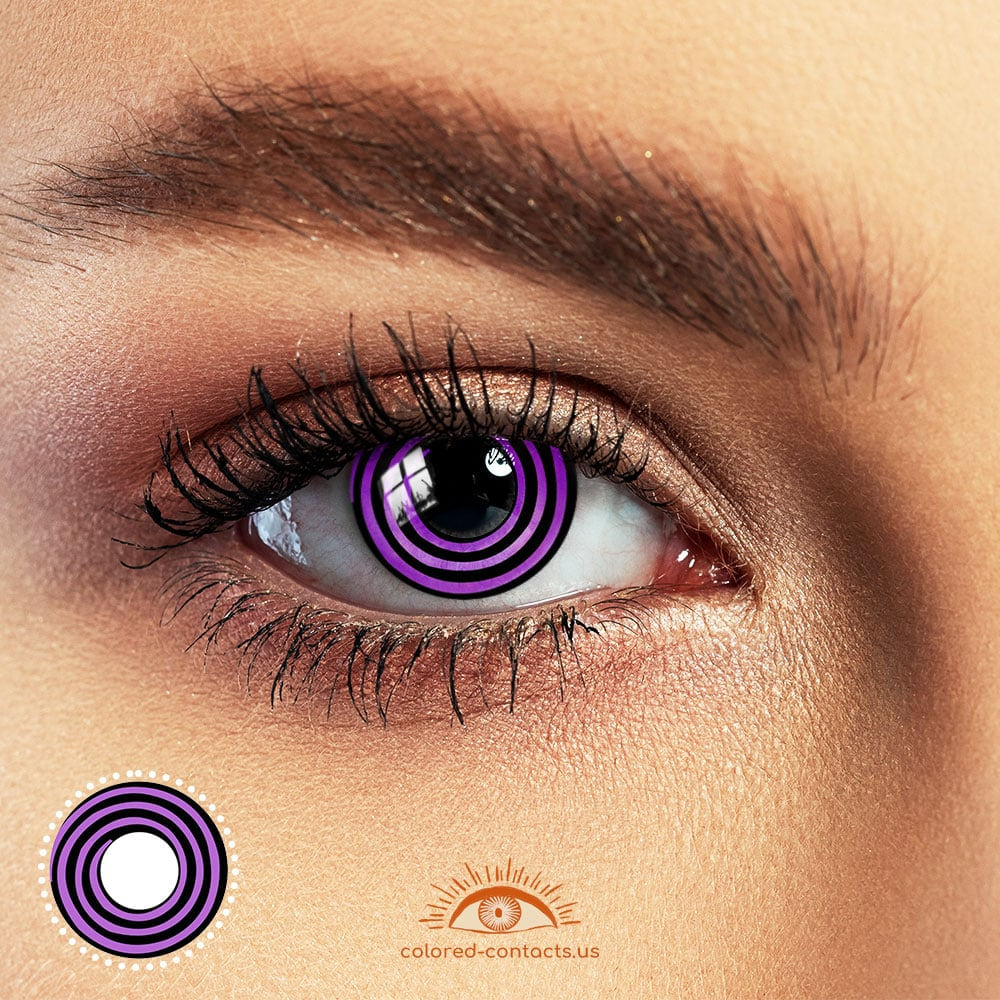 Purple Black Swirl Eye Halloween Contacts - Ccus Eyewear · Premium Colored Contacts Purple Black Swirl Eye Halloween Contacts