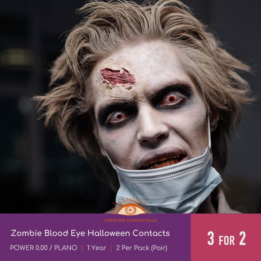 Zombie Blood Eye Halloween Contacts