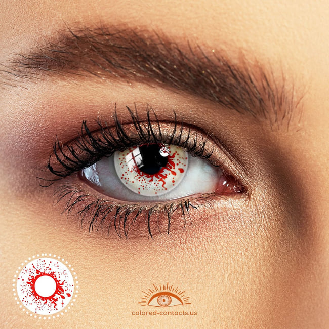 Red Halloween Contacts: Vampire &Amp; Demon Lenses - Ccus Eyewear · Premium Colored Contacts Zombie Blood Eye Ii Halloween Contacts