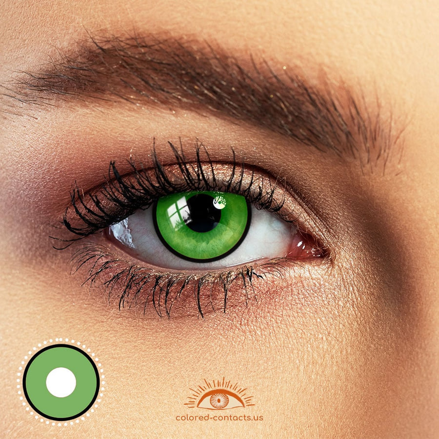 Anime Vitality Green Halloween Contacts