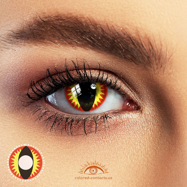 Red Halloween Contacts: Vampire &Amp; Demon Lenses - Ccus Eyewear · Premium Colored Contacts Yellow Red Dragon Eye Halloween Contacts