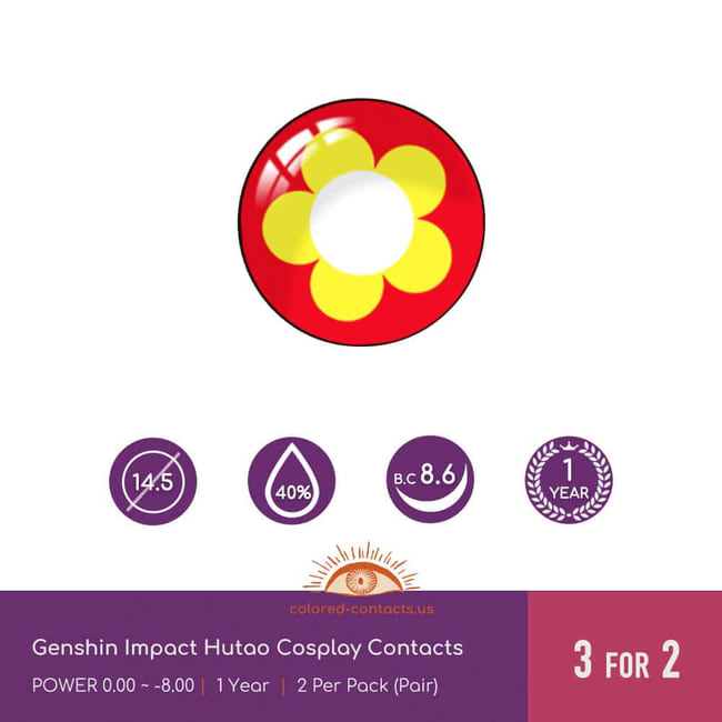 Genshin Impact Hutao Cosplay Contacts