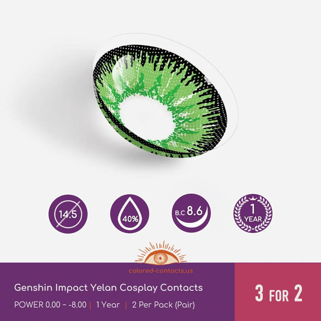 Genshin Impact Yelan Cosplay Contacts
