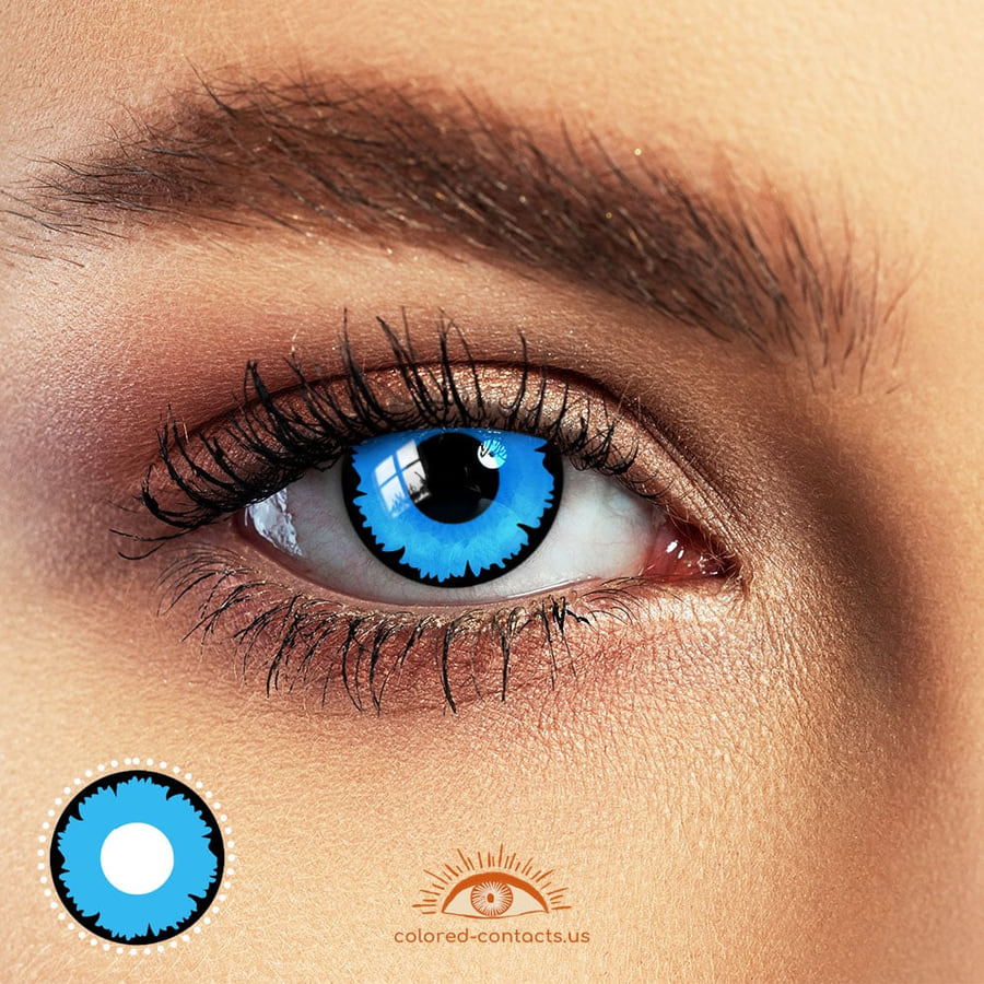 Classic Blue Anime Eyes Halloween Contacts - Ccus Eyewear · Premium Colored Contacts Classic Blue Anime Eyes Halloween Contacts