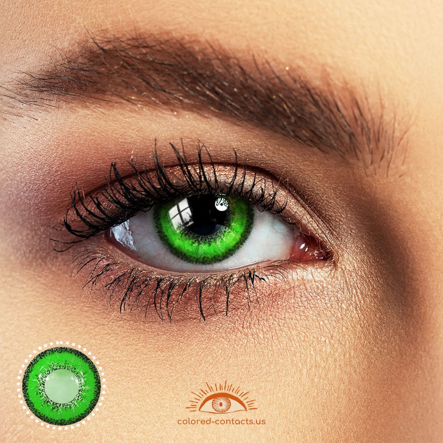 Tof : Lan Cosplay Contact Lenses - Ccus Eyewear · Premium Colored Contacts Ai Kotoba Anime Eye Green Colored Contacts