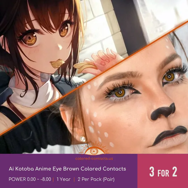 Hxh : Gon Freecss Cosplay Brown Contact Lenses - Ccus Eyewear · Premium Colored Contacts Ai Kotoba Anime Eye Brown Colored Contacts