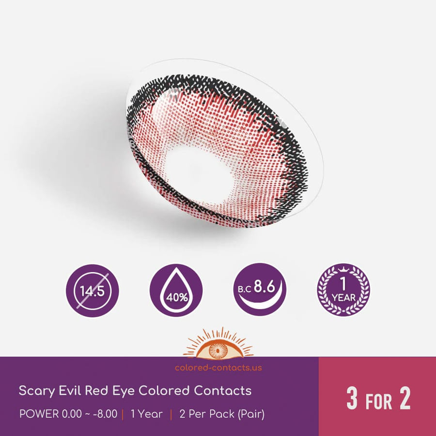 Zzz : Soukaku Cosplay Contact Lenses - Ccus Eyewear · Premium Colored Contacts Scary Evil Red Eye Colored Contacts