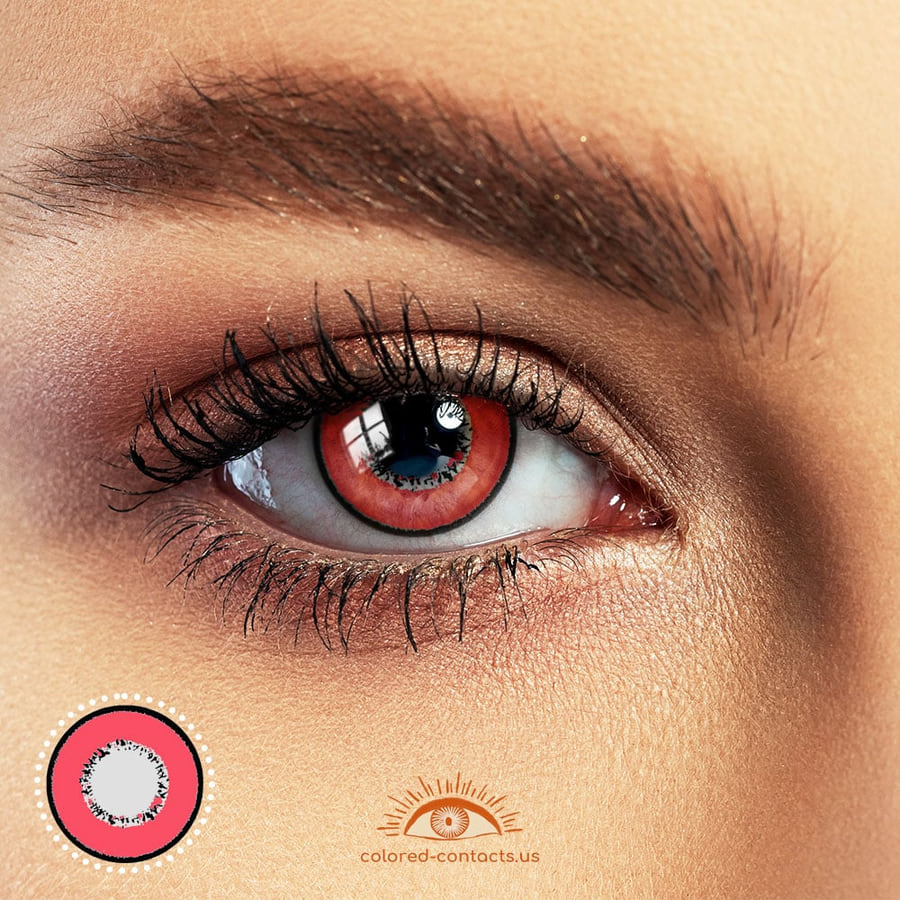 Harajuku Storm Red Anime Colored Contacts