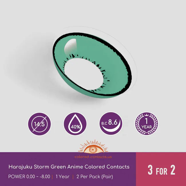 Hfw : Aloy Cosplay Contact Lenses - Ccus Eyewear · Premium Colored Contacts Harajuku Storm Green Anime Colored Contacts
