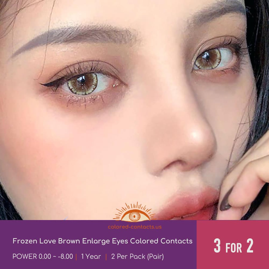 Frozen Love Brown Enlarge Eyes Colored Contacts - Ccus Eyewear · Premium Colored Contacts Frozen Love Brown Enlarge Eyes Colored Contacts