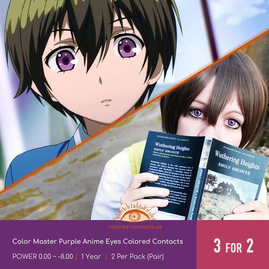 Color Master Purple Anime Eyes Colored Contacts - Ccus Eyewear · Premium Colored Contacts Color Master Purple Anime Eyes Colored Contacts