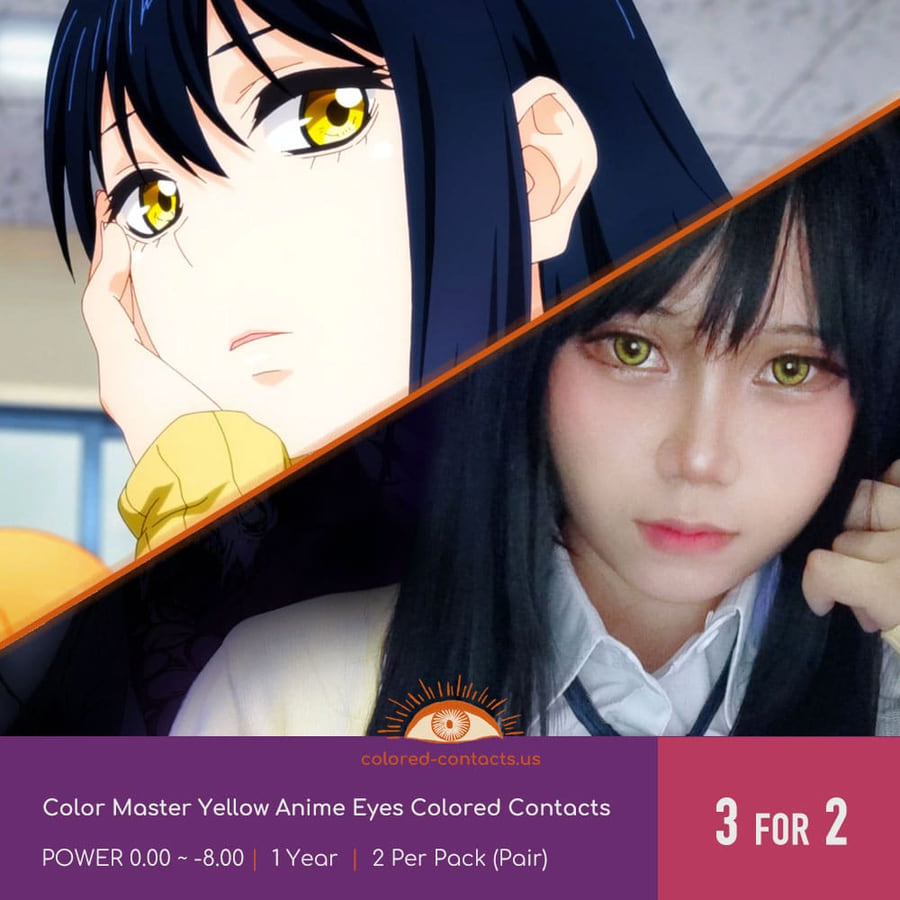 Color Master Yellow Anime Eyes Colored Contacts