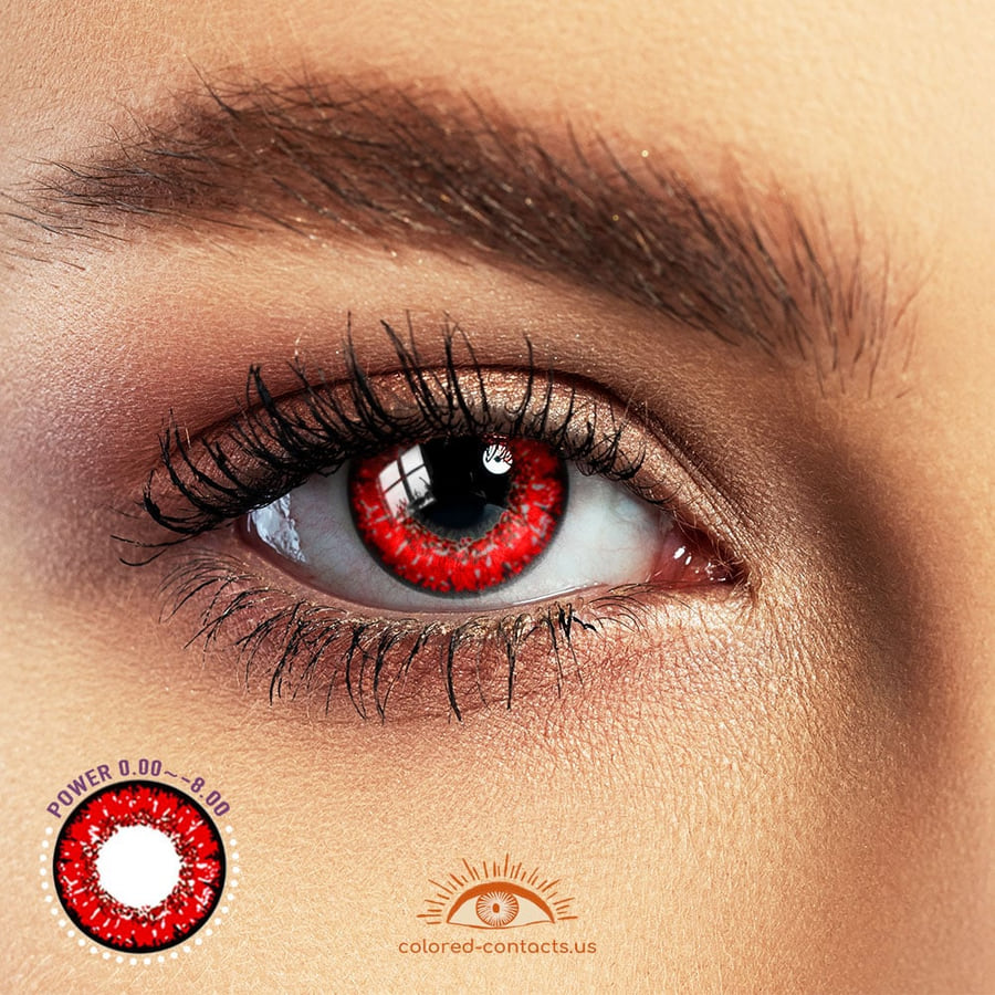 Yttd : Q-Taro Burgerberg Cosplay Contact Lenses - Ccus Eyewear · Premium Colored Contacts Queen Red Anime Eye Colored Contacts