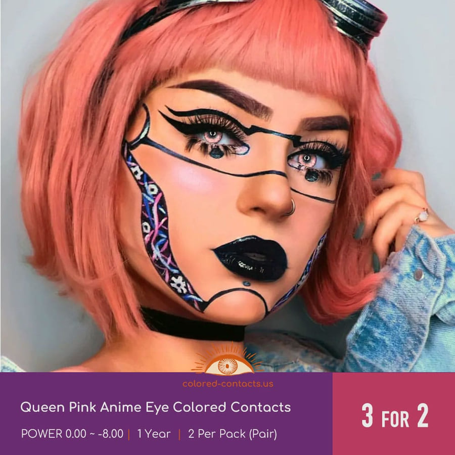 Hi3Rd: Eleanor Schariac Cosplay Contact Lenses - Ccus Eyewear · Premium Colored Contacts Queen Pink Anime Eye Colored Contacts