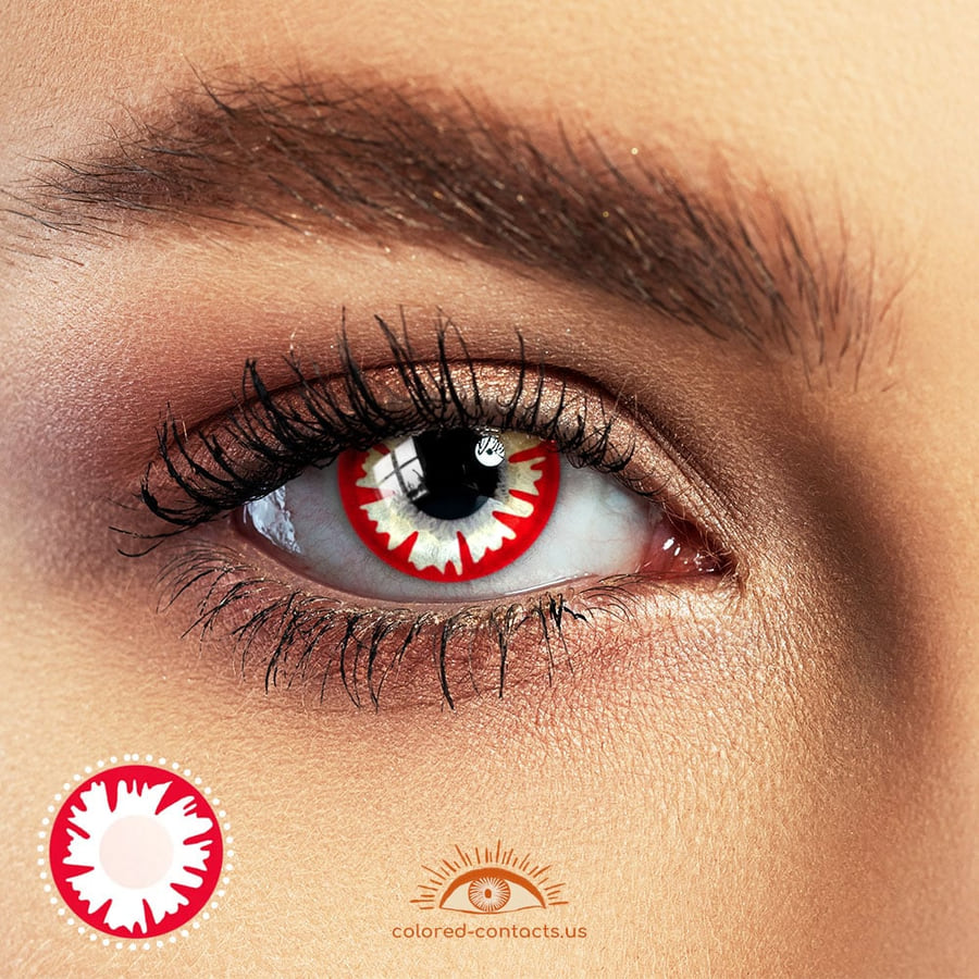 Demon White Halloween Contacts