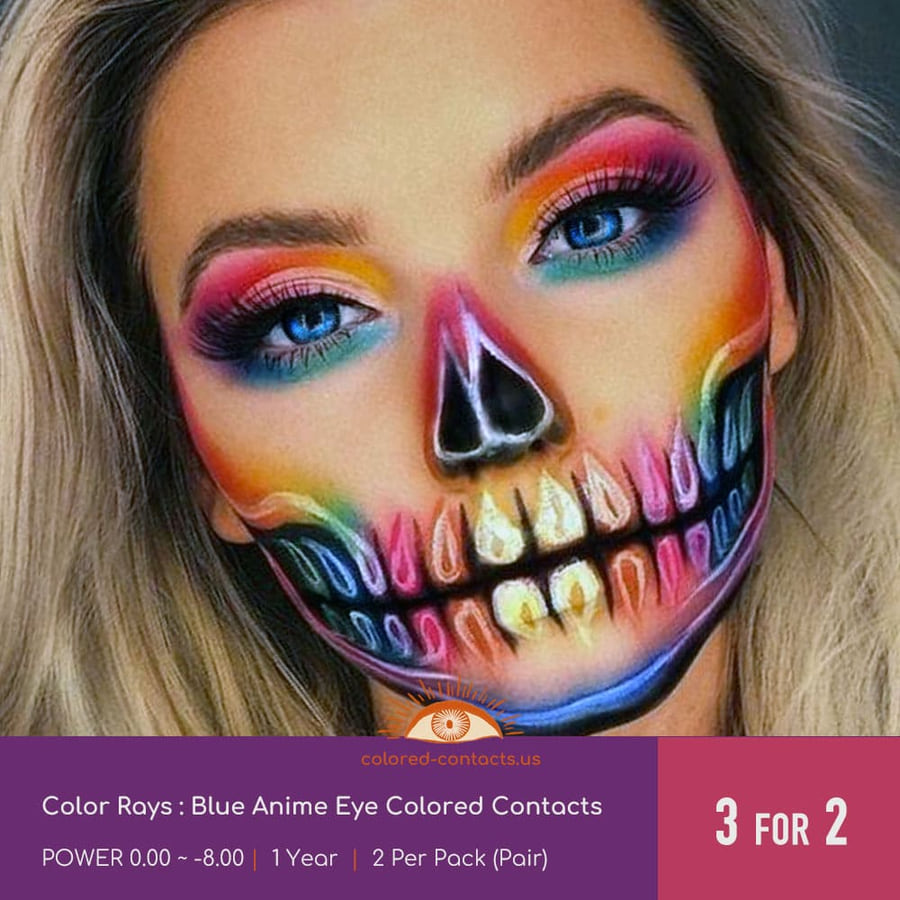 Blue Anime Eye Colored Contacts - Ccus Eyewear · Premium Colored Contacts Color Rays : Blue Anime Eye Colored Contacts
