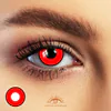 Pure Red With Black Border Halloween Contacts