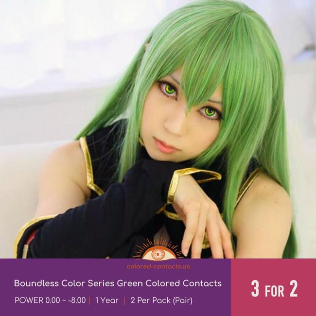 Boundless Color Series Green Colored Contacts - Ccus Eyewear · Premium Colored Contacts Boundless Color Series Green Colored Contacts