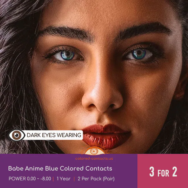 Babe Anime Blue Colored Contacts