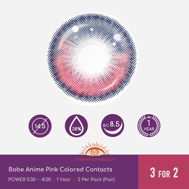 Hsr : Hanya Cosplay Contacts - Ccus Eyewear · Premium Colored Contacts Babe Anime Pink Colored Contacts
