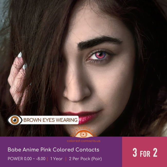 Hsr : Hanya Cosplay Contacts - Ccus Eyewear · Premium Colored Contacts Babe Anime Pink Colored Contacts