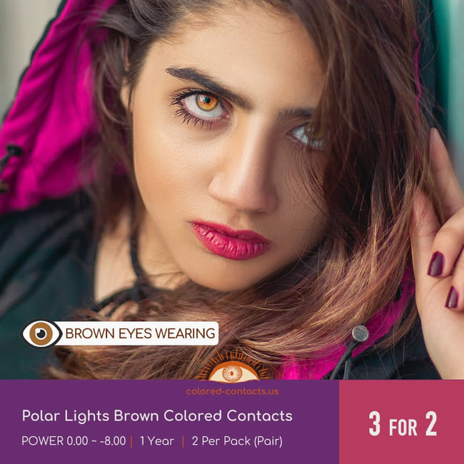 Polar Lights Brown Colored Contacts