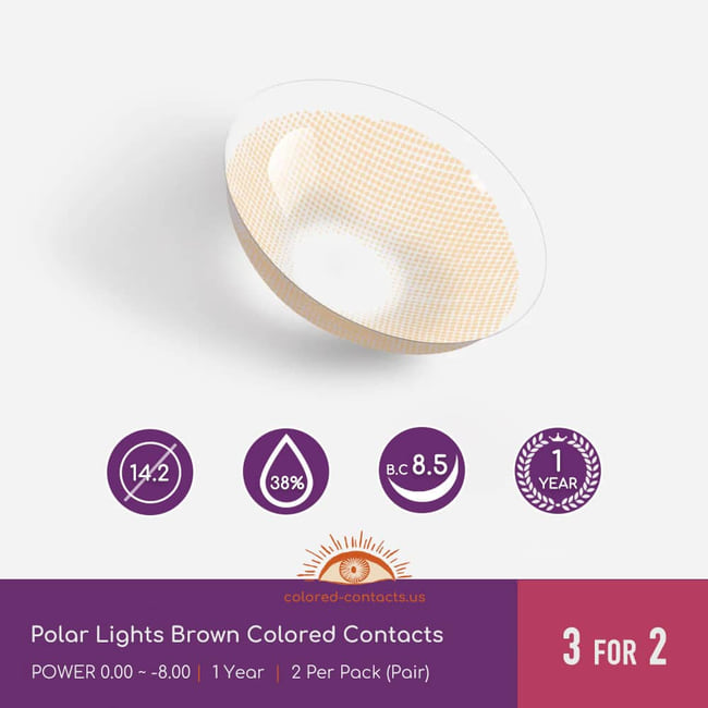 Polar Lights Brown Colored Contacts
