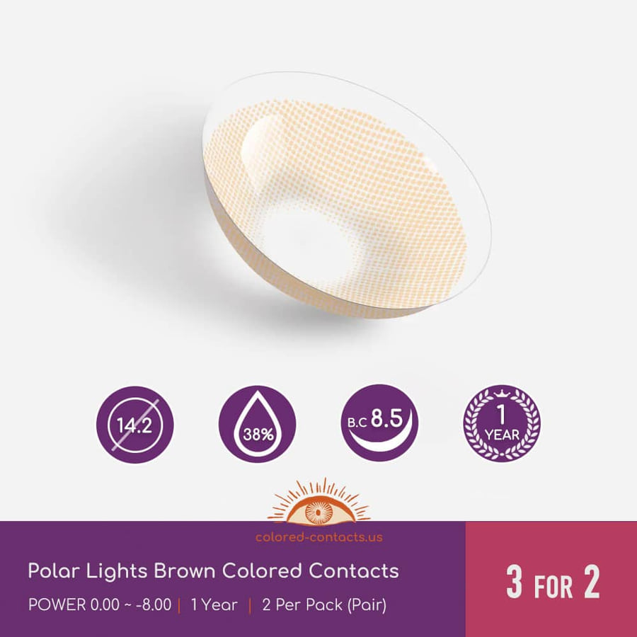 Polar Lights Brown Colored Contacts