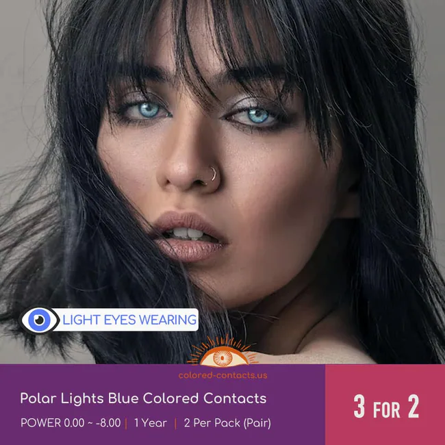 Polar Lights Blue Colored Contacts - Ccus Eyewear · Premium Colored Contacts Polar Lights Blue Colored Contacts