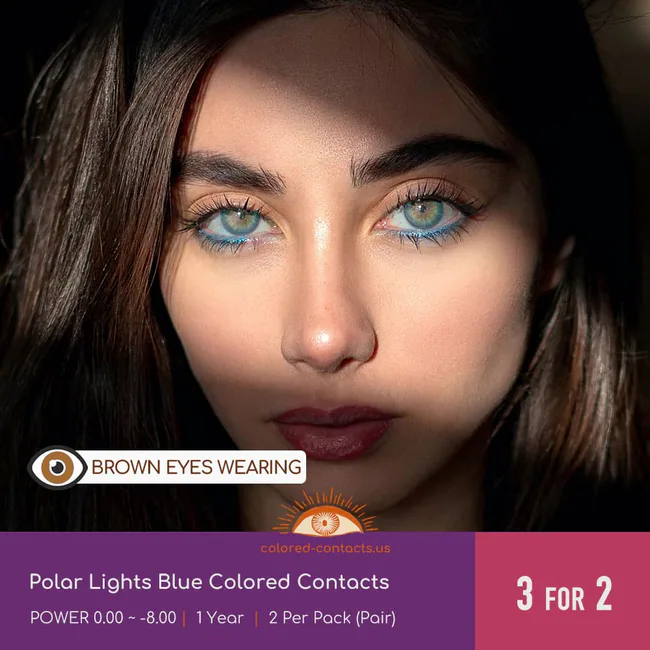 Polar Lights Blue Colored Contacts - Ccus Eyewear · Premium Colored Contacts Polar Lights Blue Colored Contacts