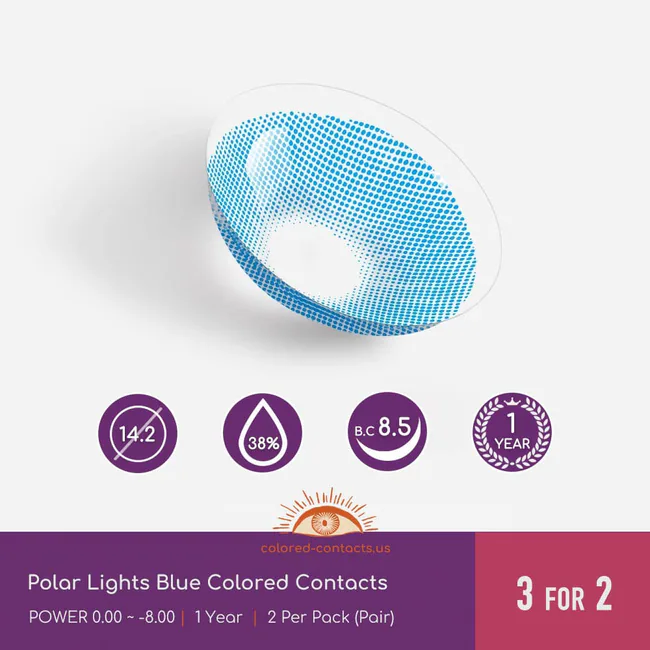 Polar Lights Blue Colored Contacts - Ccus Eyewear · Premium Colored Contacts Polar Lights Blue Colored Contacts