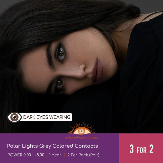 Polar Lights Grey Colored Contacts