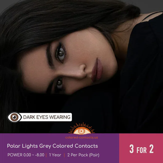 Polar Lights Grey Colored Contacts - Ccus Eyewear · Premium Colored Contacts Polar Lights Grey Colored Contacts