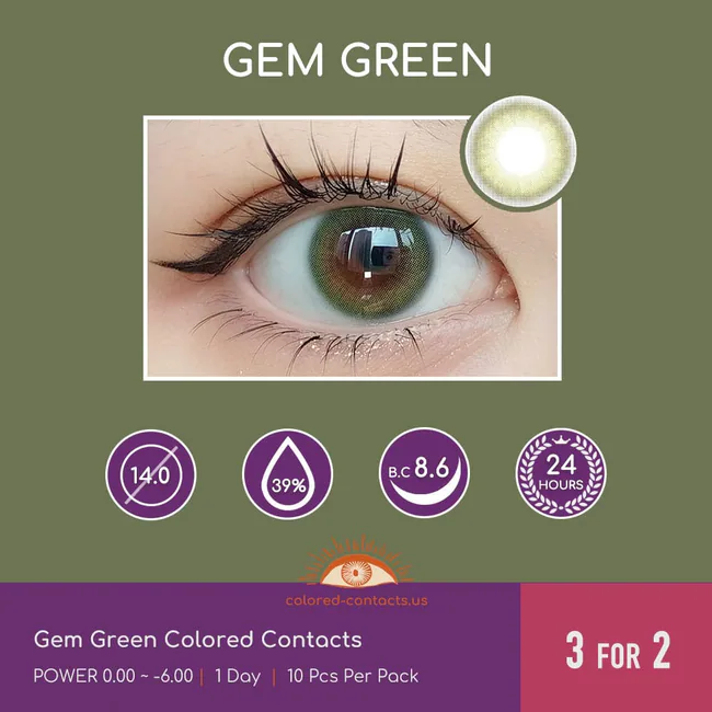 Gem Green Colored Contacts
