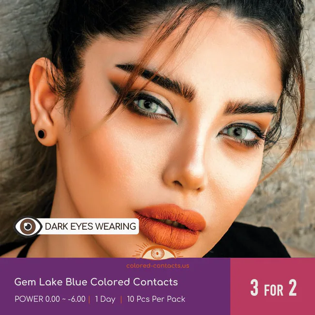 Gem Lake Blue Colored Contacts
