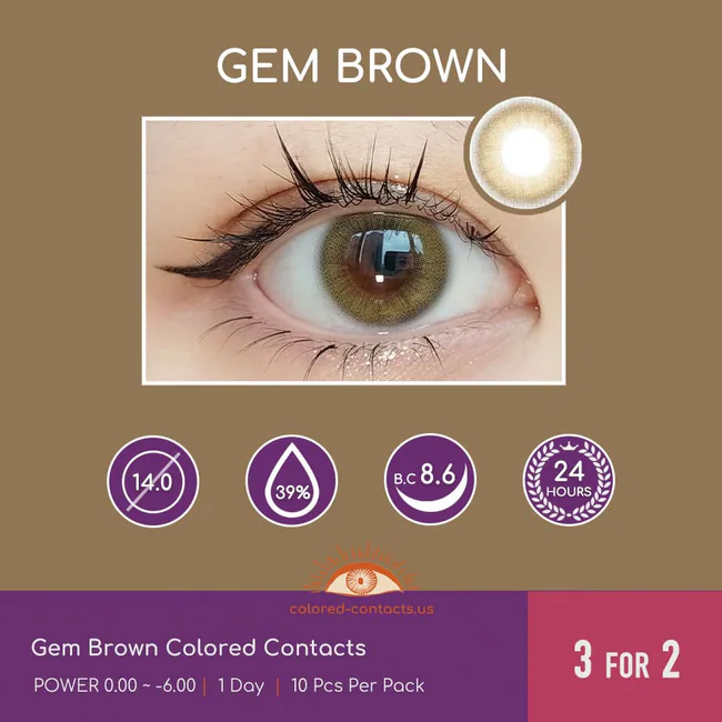 Gem Brown Colored Contacts