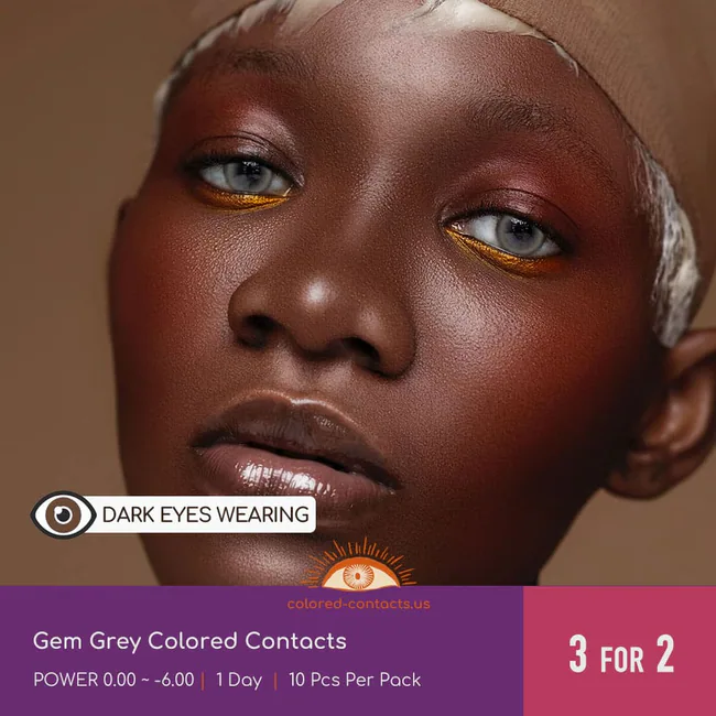 Gem Grey Colored Contacts