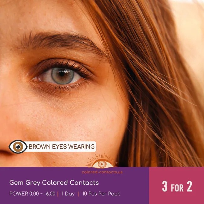 Gem Grey Colored Contacts